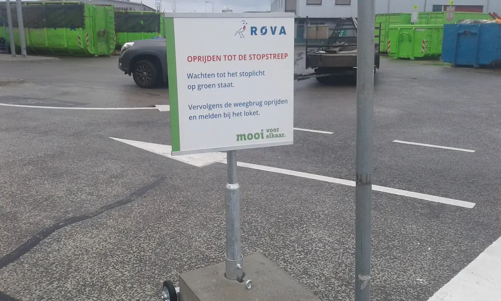 Bewegwijzering in de vorm van een projectbord